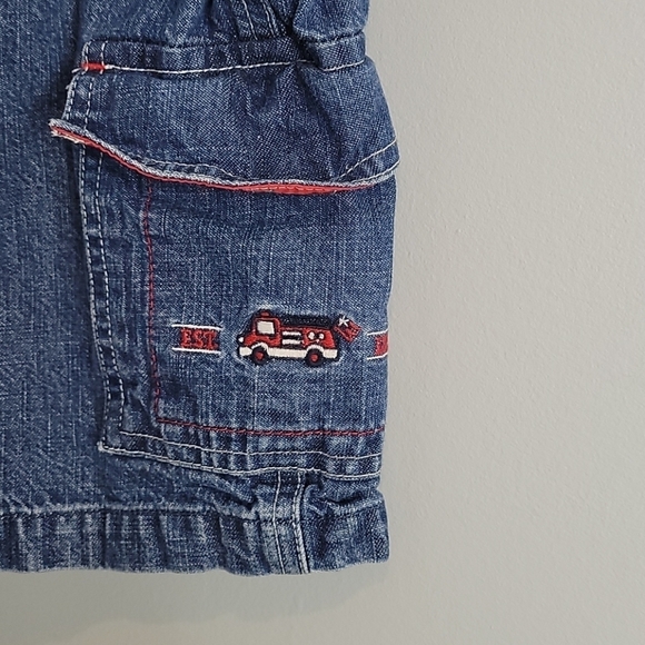 OSHKOSH boys Denim Shortalls OVeralls jeans 36 Mos - Picture 4 of 9